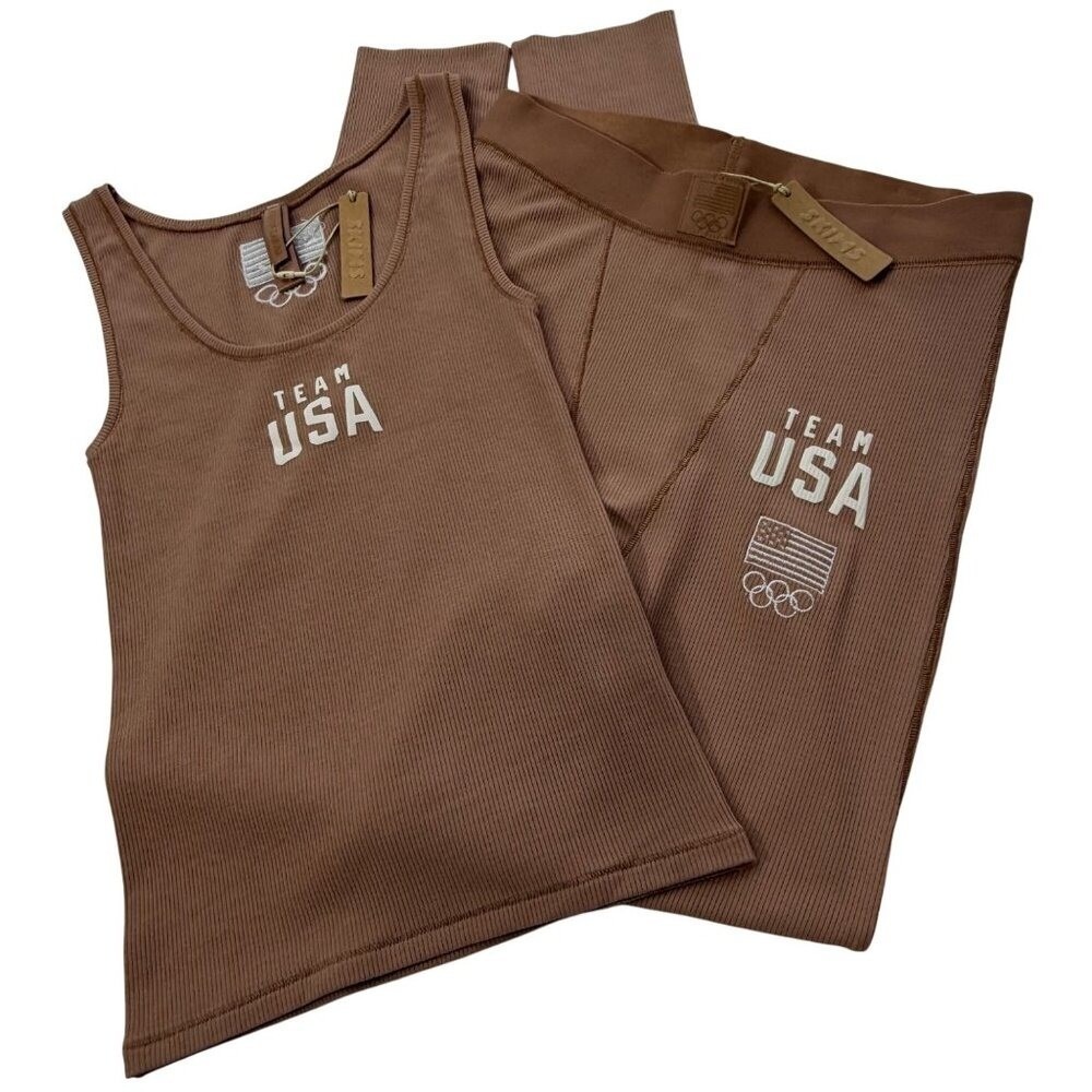 SKIMS Soft Lounge Rib Tank Top + Leggings Set Team USA  Sienna Small